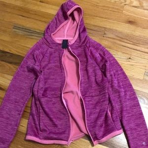 Hot pink zip up.